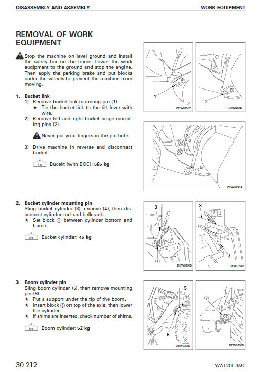 Komatsu WA120L-3, WA120L-3MC Wheel Loader Service Manual Workshop Guide