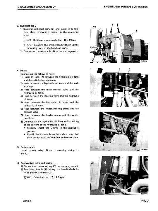 Komatsu W120-2 Wheel Loader Service Manual Workshop Guide