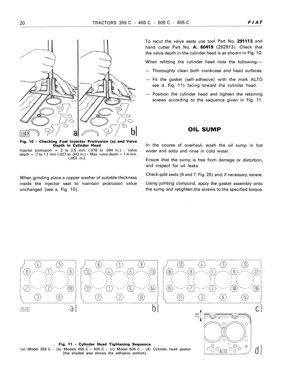 Fiat 355C, 455C, 505C, 605C Crawler Tractor Service Manual Workshop Guide