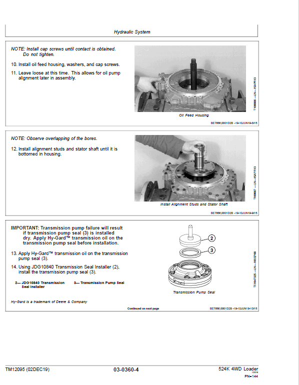 John Deere 524K 4WD Loader Technical Manual (SN. E642246 – E670307) Workshop Guide