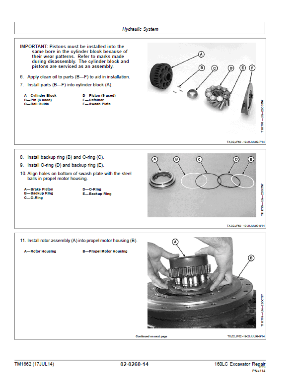 John Deere 160LC Excavator Repair Technical Manual Workshop Guide