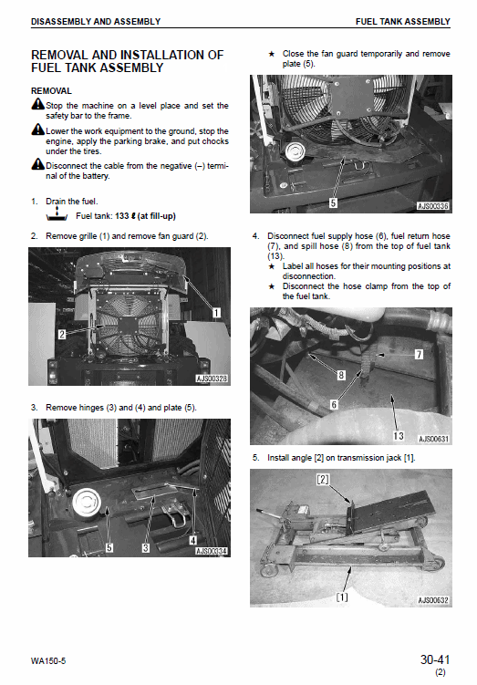 Komatsu WA150-5 Wheel Loader Service Manual Workshop Guide