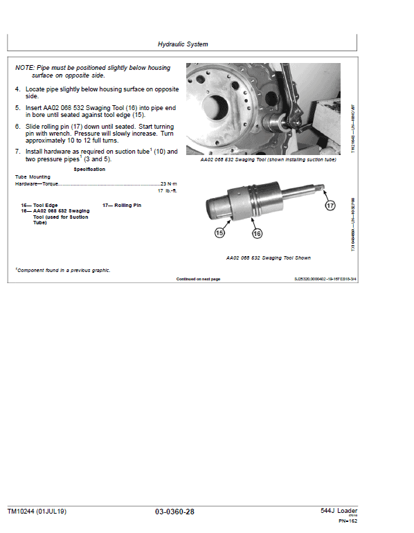 John Deere 544J Loader Repair Technical Manual (SN. after 611800) Workshop Guide