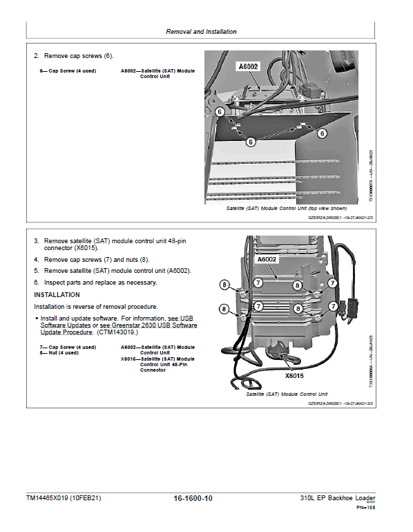 John Deere 310L EP Backhoe Loader Repair Technical Manual (S.N after G390996 -) Workshop Guide