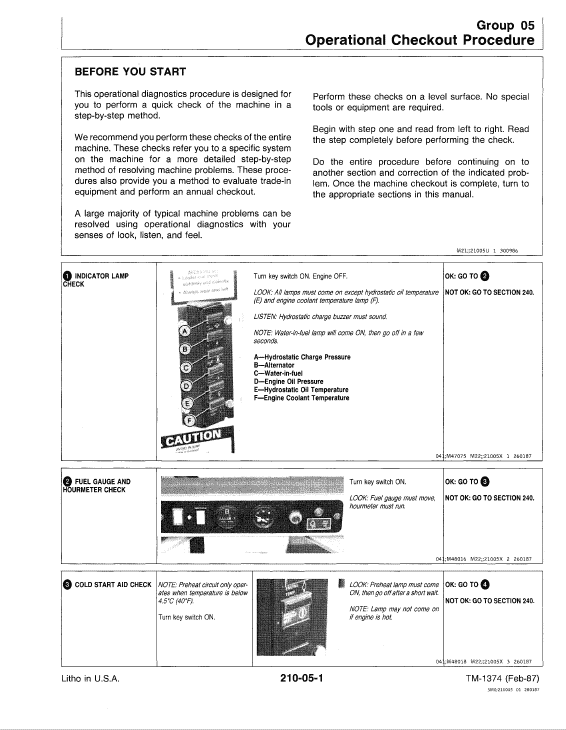 John Deere 675, 675B Skid-Steer Loader Technical Manual (TM1374) Workshop Guide
