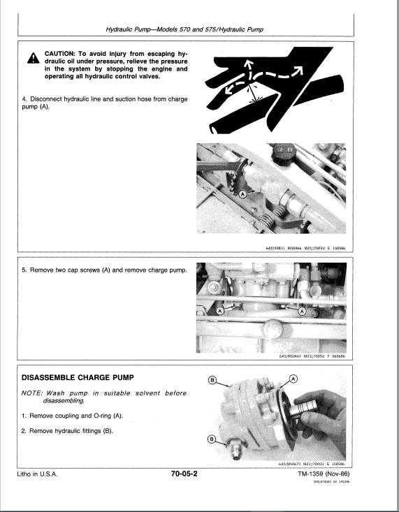 John Deere 570, 575, 375 Skid-Steer Loader Technical Manual (TM1359) Workshop Guide