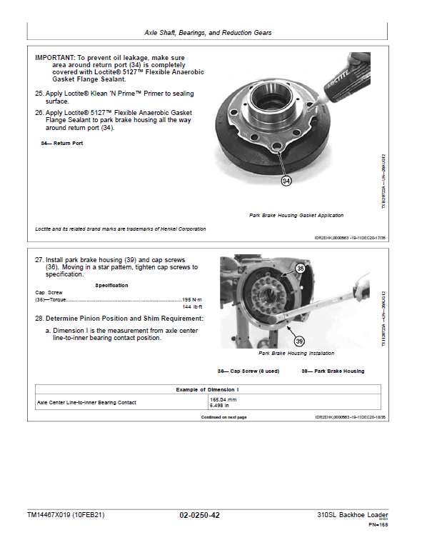 John Deere 310SL Backhoe Loader Repair Technical Manual (S.N after F390996 -) Workshop Guide