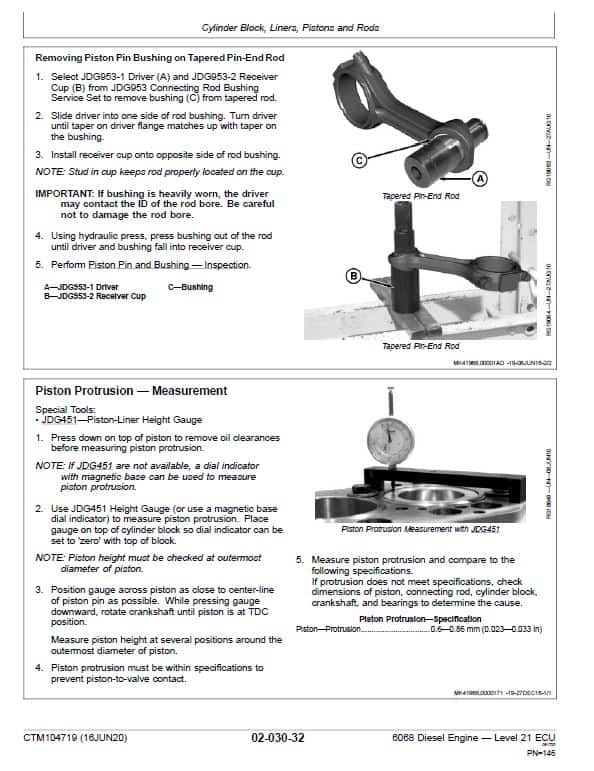 John Deere 6068 Diesel Engine Level 21 ECU Repair Technical Manual (CTM104719) Workshop Guide