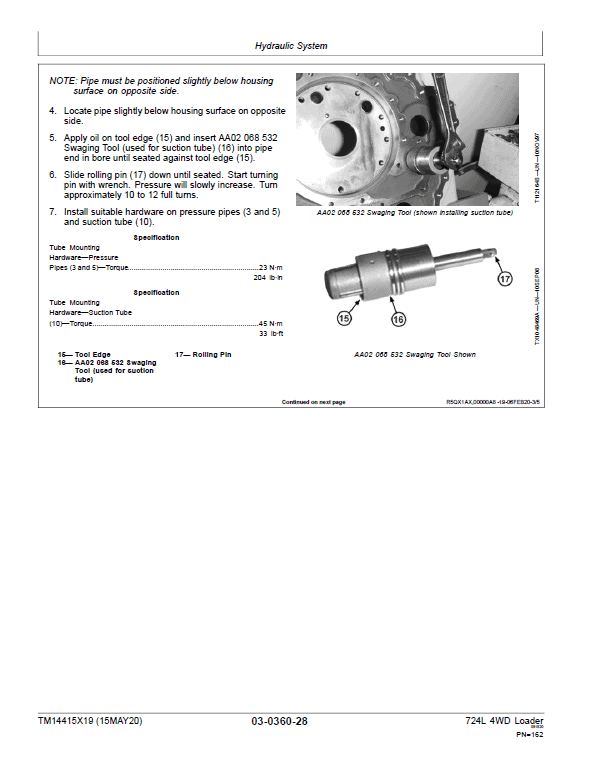 John Deere 724L 4WD Loader Repair Technical Manual (S.N L705208 – ) Workshop Guide