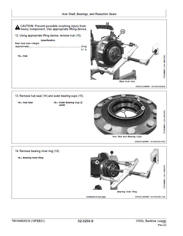 John Deere 310SL Backhoe Repair Technical Manual (S.N after C390996 & D390996 – ) Workshop Guide