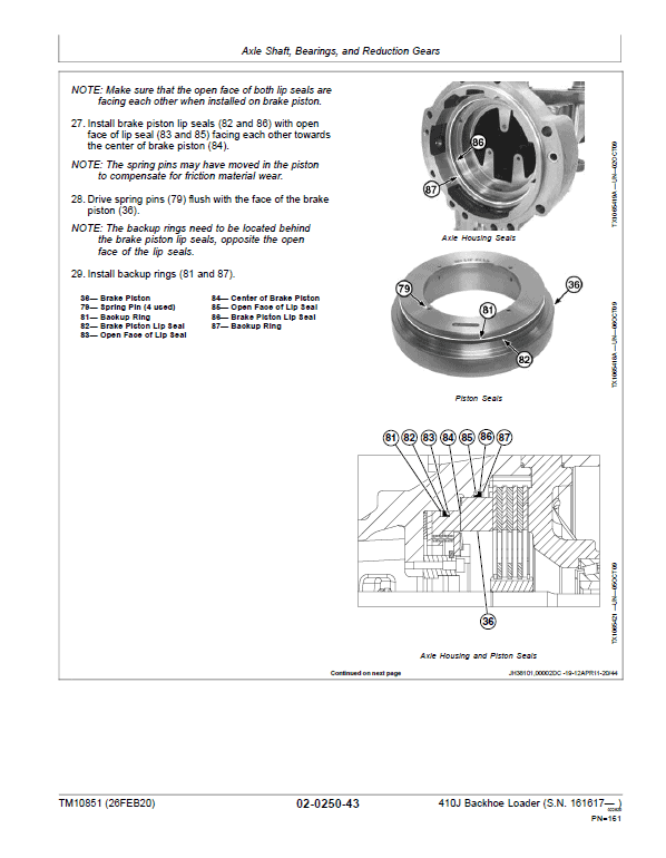 John Deere 410J Backhoe Loader Repair Technical Manual (S.N after 161617 – ) Workshop Guide