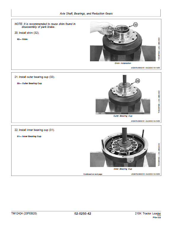 John Deere 210K Tractor Loader Repair Technical Manual (S.N after E891000 -) Workshop Guide