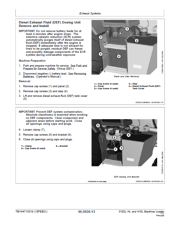 John Deere 310SL HL, 410L Backhoe Loader Repair Technical Manual (S.N after F390996 – ) Workshop Guide