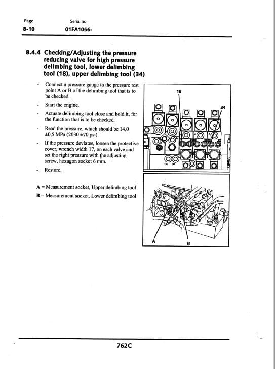 Timberjack 762C Harvester Head Service Repair Manual (SN 01FA1056 and up) Workshop Guide