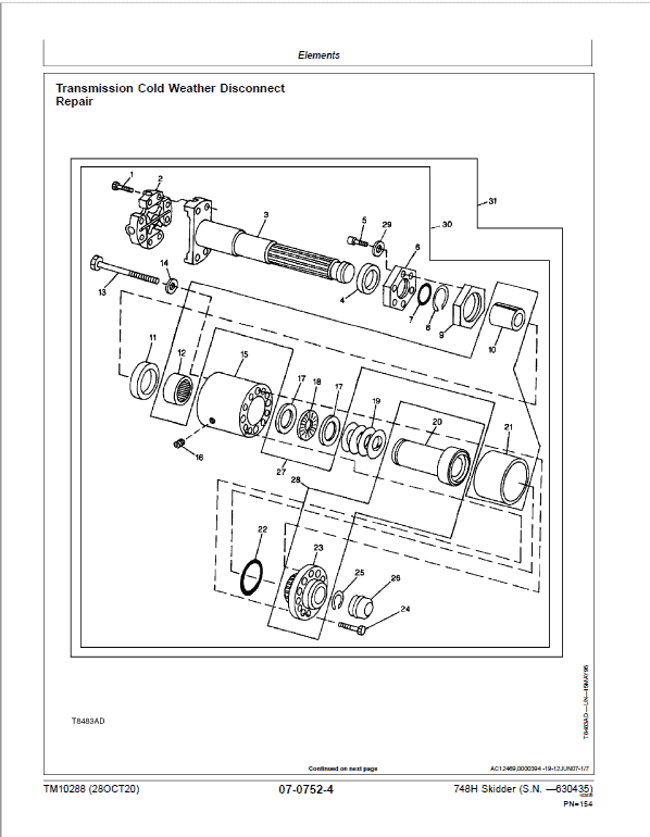 John Deere 748H Skidder Repair Technical Manual (S.N before 630435) Workshop Guide