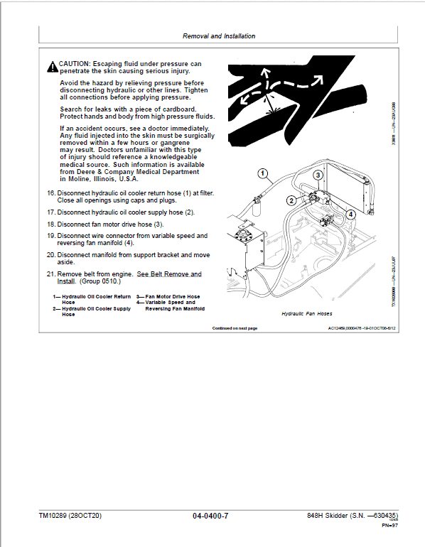 John Deere 848H Skidder Repair Technical Manual (S.N before 630435) Workshop Guide