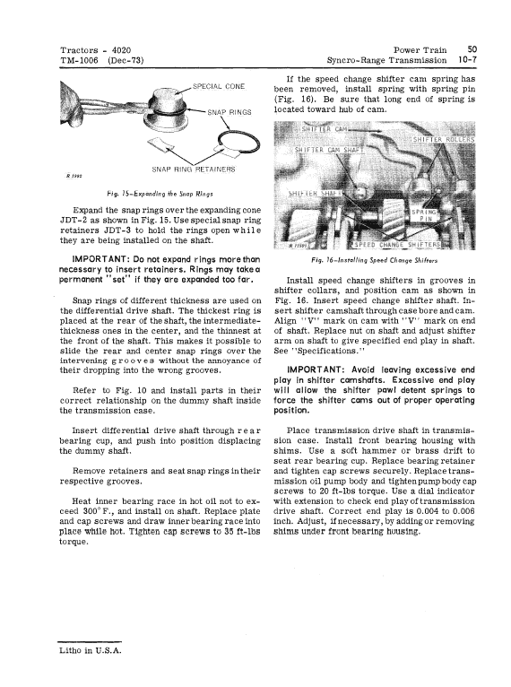 John Deere 4000, 4010, 4020 Tractors Repair Technical Manual Workshop Guide