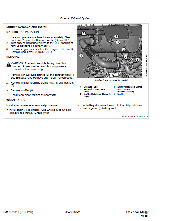 John Deere 844L 4WD Loader Repair Technical Manual (S.N D697293 – ) Workshop Guide