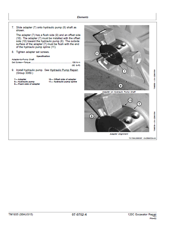 John Deere 120C Excavator Repair Technical Manual Workshop Guide
