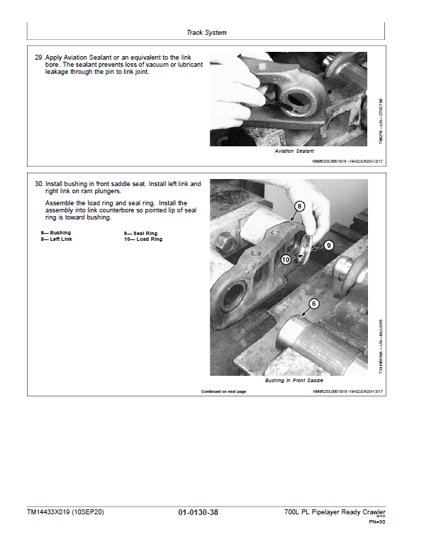 John Deere 700L PL Crawler Dozer Repair Technical Manual (S.N after F383562 – ) Workshop Guide