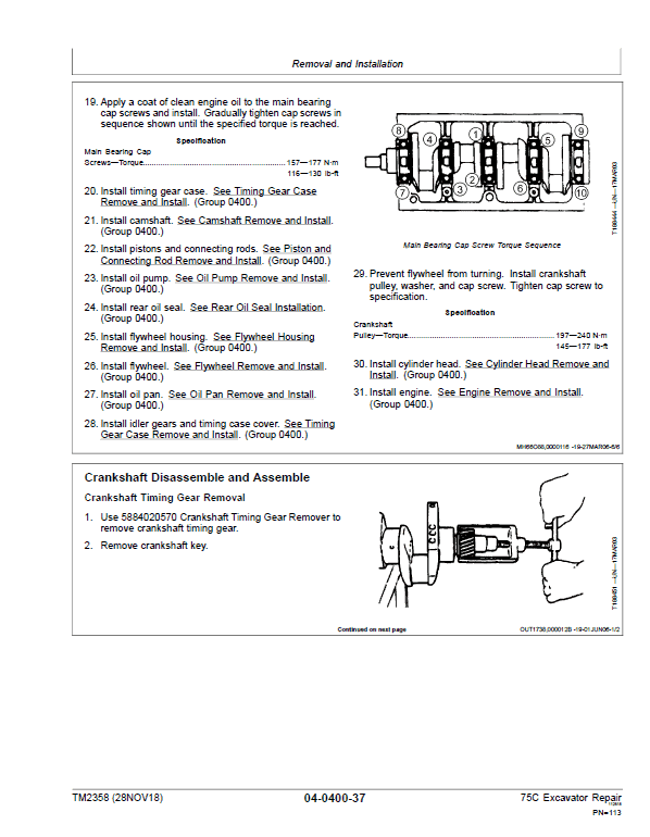John Deere 75C Excavator Repair Technical Manual Workshop Guide