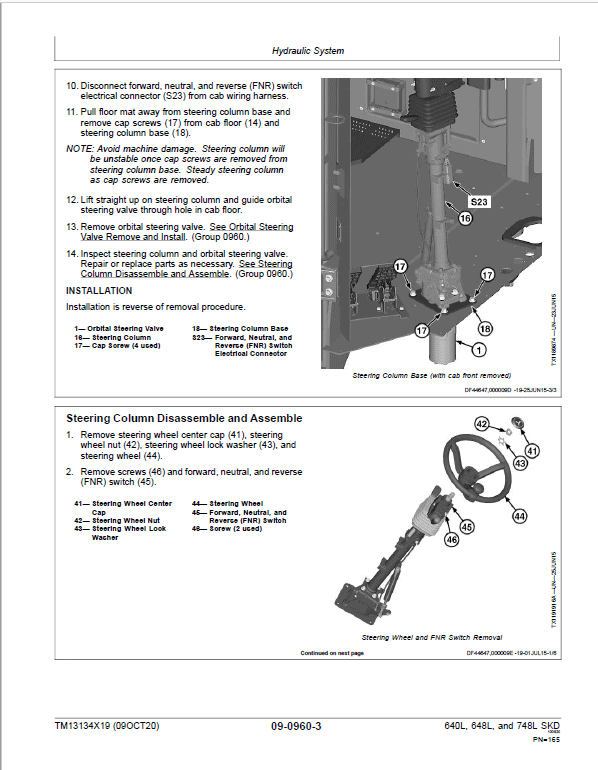 John Deere 640L, 648L, 748L Skidder Repair Manual (S.N F666893 – F690813 ) Workshop Guide