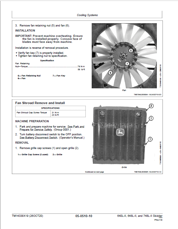 John Deere 640L-II, 648L-II, 748L-II Skidder Repair Manual (S.N C690814 & D690814 – ) Workshop Guide