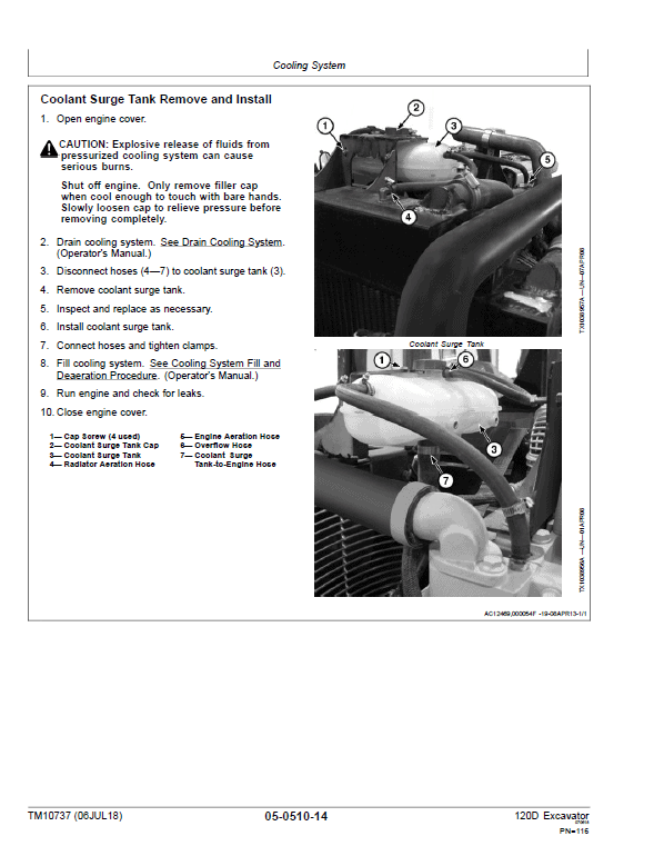 John Deere 120D Excavator Repair Technical Manual Workshop Guide