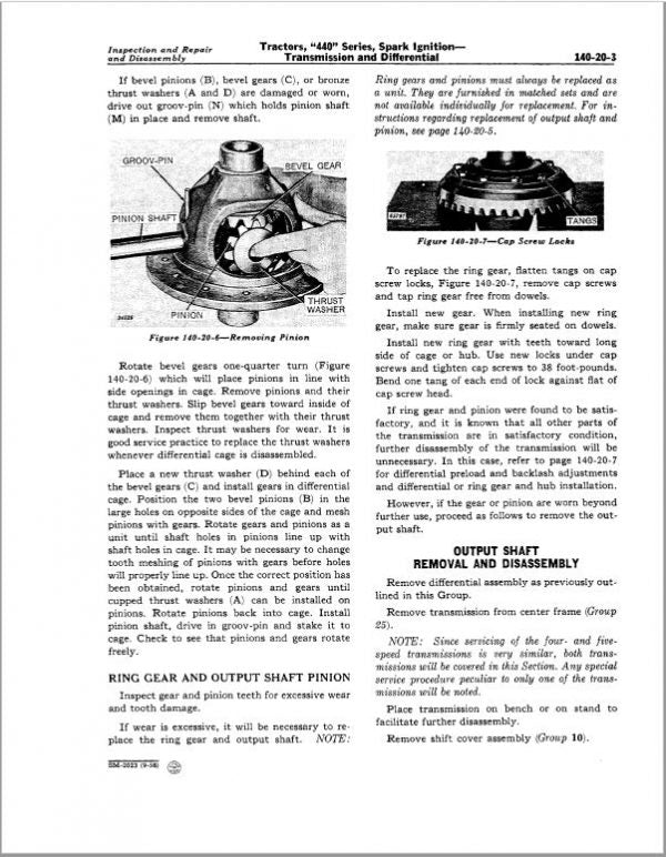 John Deere 440, 440 I, 440 IC, 440 ICD Crawler Dozer Tractor Repair Technical Manual Workshop Guide