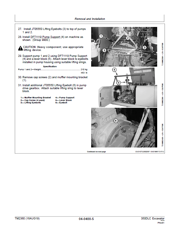 John Deere 350DLC Excavator Repair Technical Manual Workshop Guide