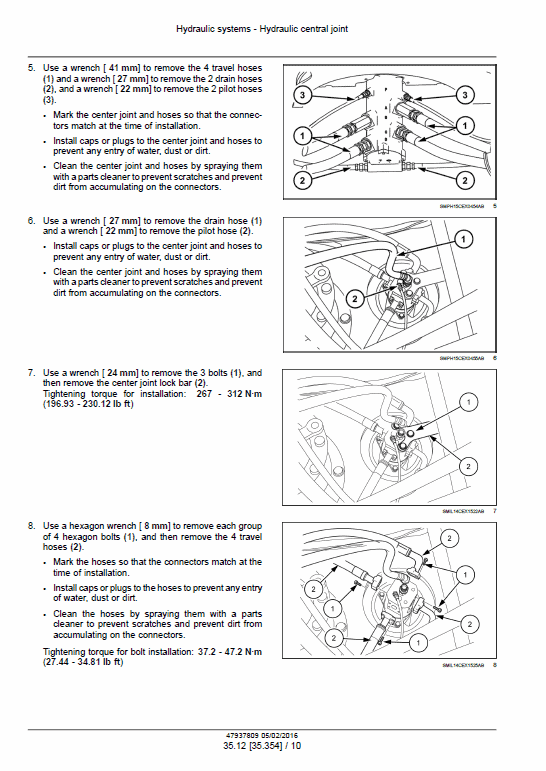 Case CX490D, CX500D Crawler Excavator Service Manual Workshop Guide