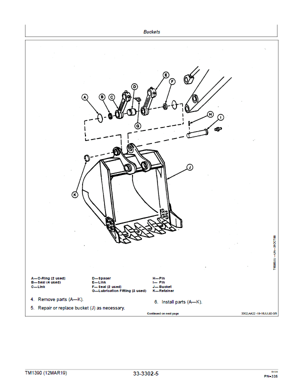 John Deere 490D, 590D Excavators Repair Technical Manual Workshop Guide