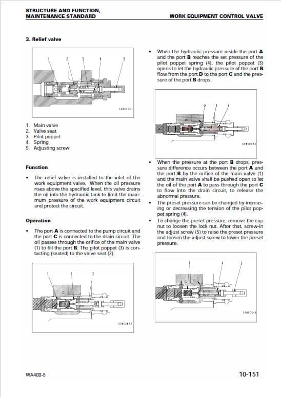 Komatsu WA400-5 Wheel Loader Service Manual Workshop Guide