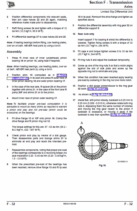 JCB 446, 456 Wheeled Loader Shovel Service Manual Workshop Guide