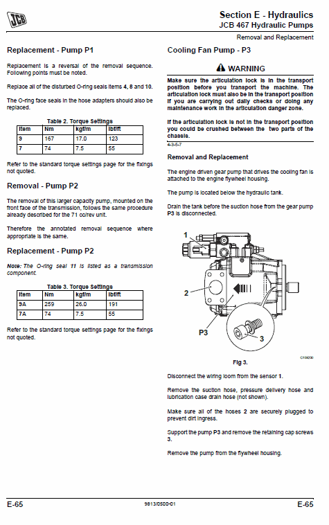 JCB 467 Wheeled Loader Shovel Service Manual Workshop Guide