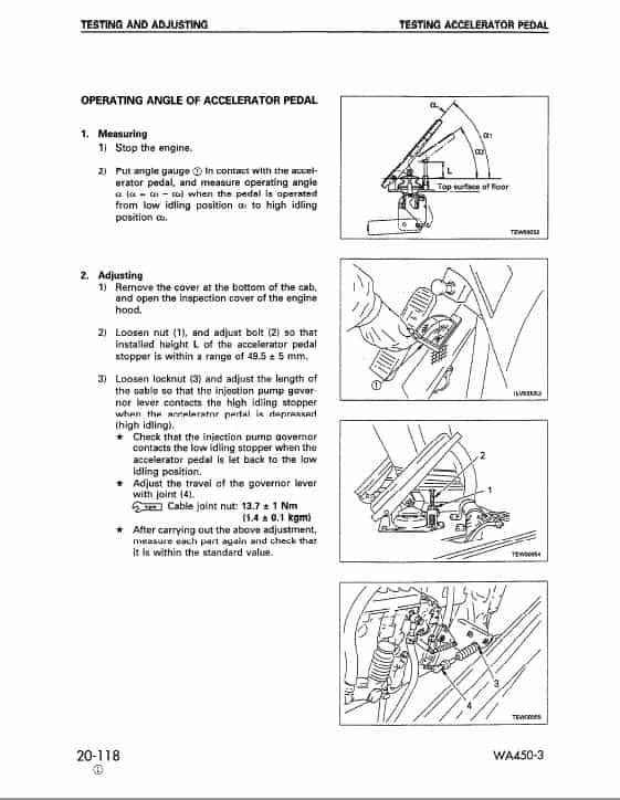Komatsu WA450-3, WA450-3LL Wheel Loader Service Manual Workshop Guide