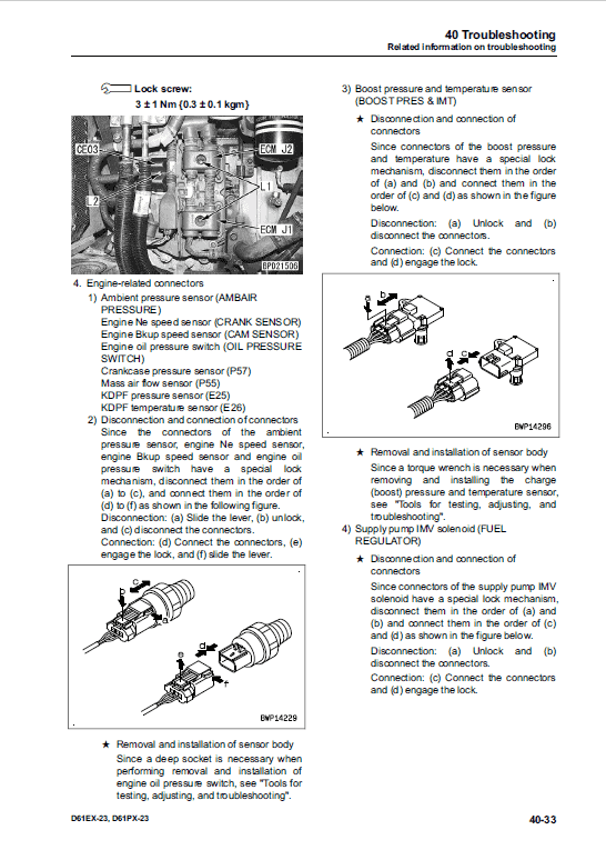 Komatsu D61EX-23, D61PX-23 Dozer Service Manual Workshop Guide