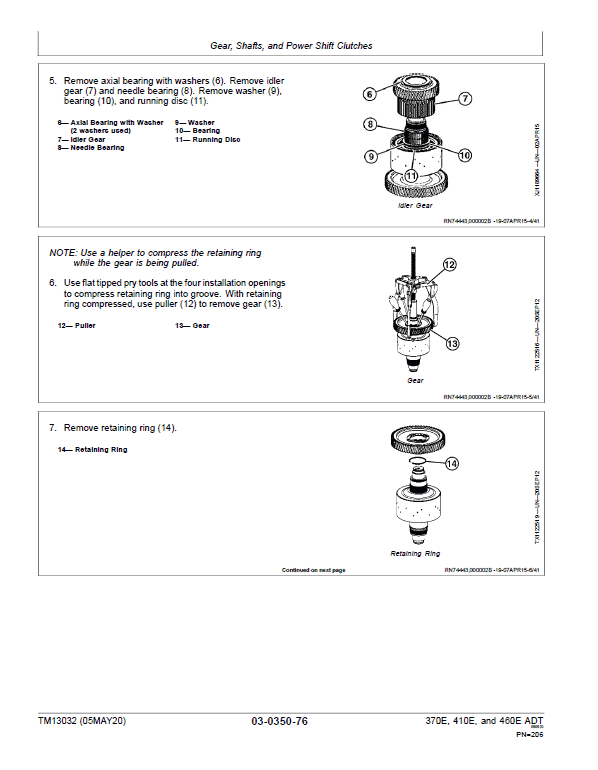 John Deere 370E, 410E, 460E Dump Truck Technical Manual (S.N. D634583 – D668586 ) Workshop Guide