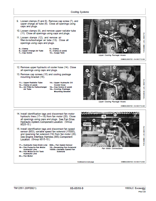 John Deere 160GLC Excavator Repair Technical Manual (PIN: 1FF160GX_ _D055001- ) Workshop Guide