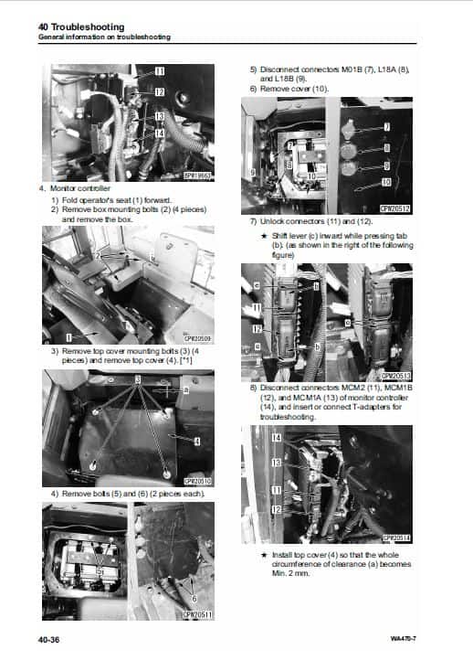 Komatsu WA470-7 Wheel Loader Service Manual Workshop Guide
