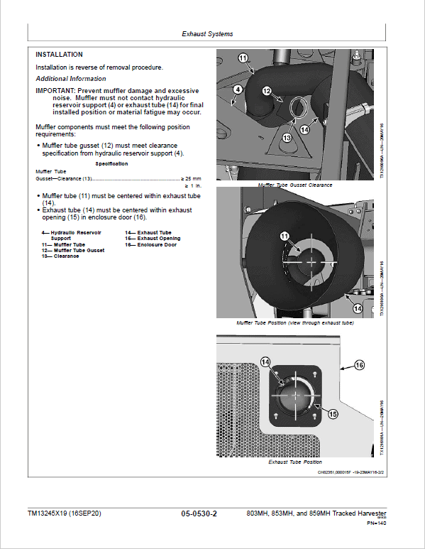 John Deere 803MH, 853MH, 859MH Harvester Open-Loop Repair Manual (S.N C270423 – & D270423 -) Workshop Guide