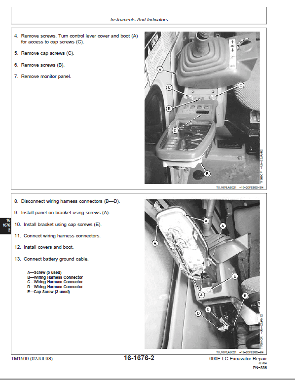 John Deere 690E LC Excavator Repair Technical Manual Workshop Guide