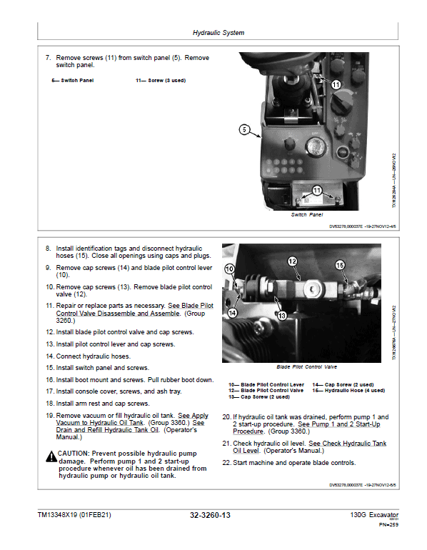 John Deere 130GLC Excavator Repair Technical Manual (S.N after F040608 – ) Workshop Guide