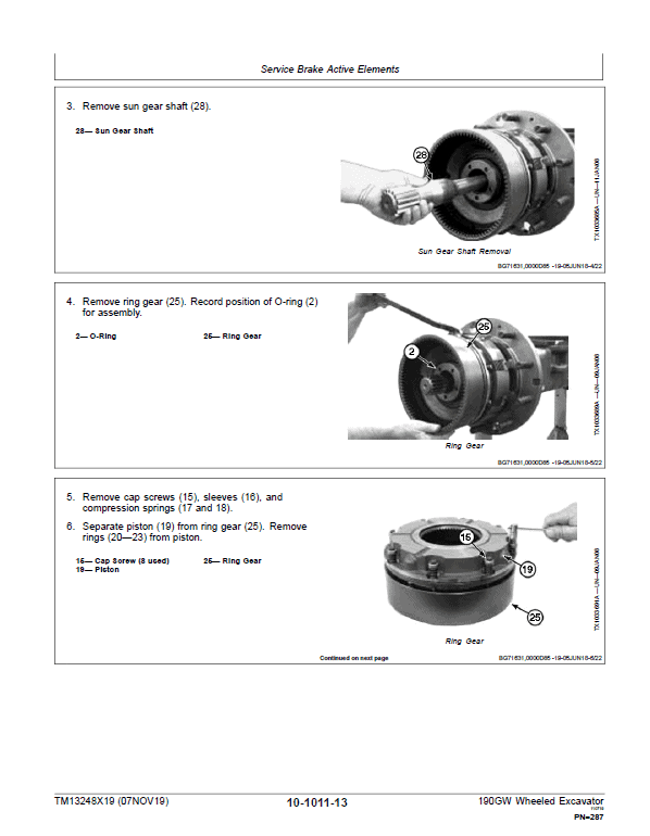 John Deere 190GW Wheeled Excavator Repair Technical Manual (S.N after E051001 – ) Workshop Guide