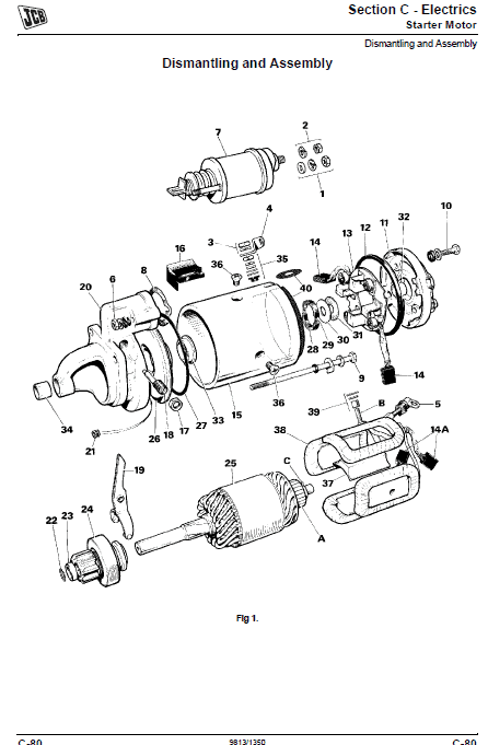 JCB 135, 135HD, 155, 155HD, 175, 190, 205, 150T, 190T, 205T Skidsteer Loader Repair Manual Workshop Guide
