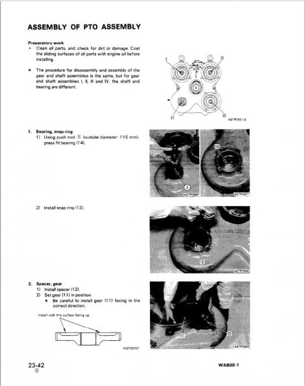 Komatsu WA800-1, WA800-2 Wheel Loader Service Manual Workshop Guide