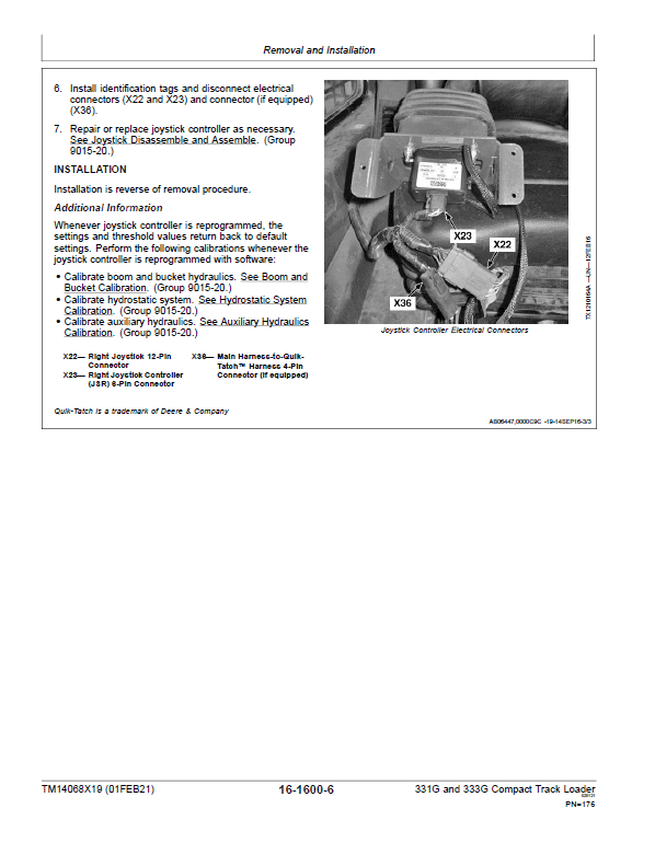 John Deere 331G, 333G Compact Track Loader Technical Manual (S.N E314413 – ) Workshop Guide