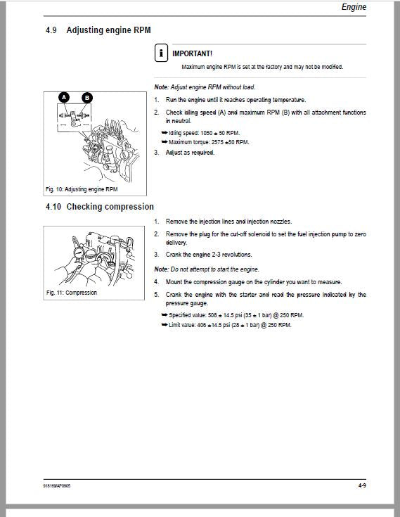 Gehl GE 803 Compact Excavator Repair Service Manual