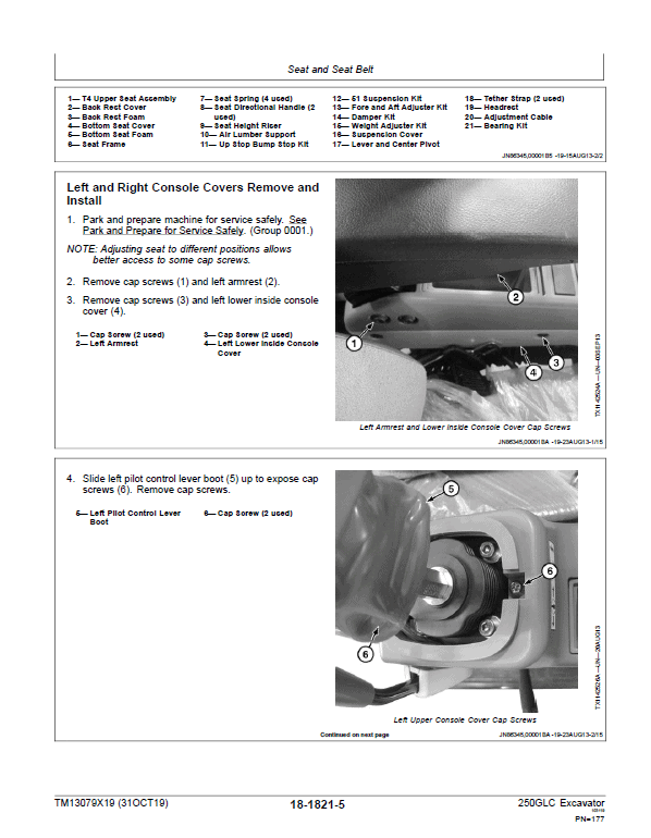 John Deere 250GLC Excavator Repair Technical Manual (PIN: 1F9250GX_ C608001 & D608001- ) Workshop Guide