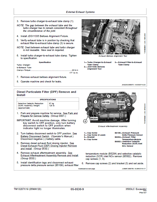 John Deere 350GLC Excavator Repair Technical Manual (S.N after F809192 – ) Workshop Guide